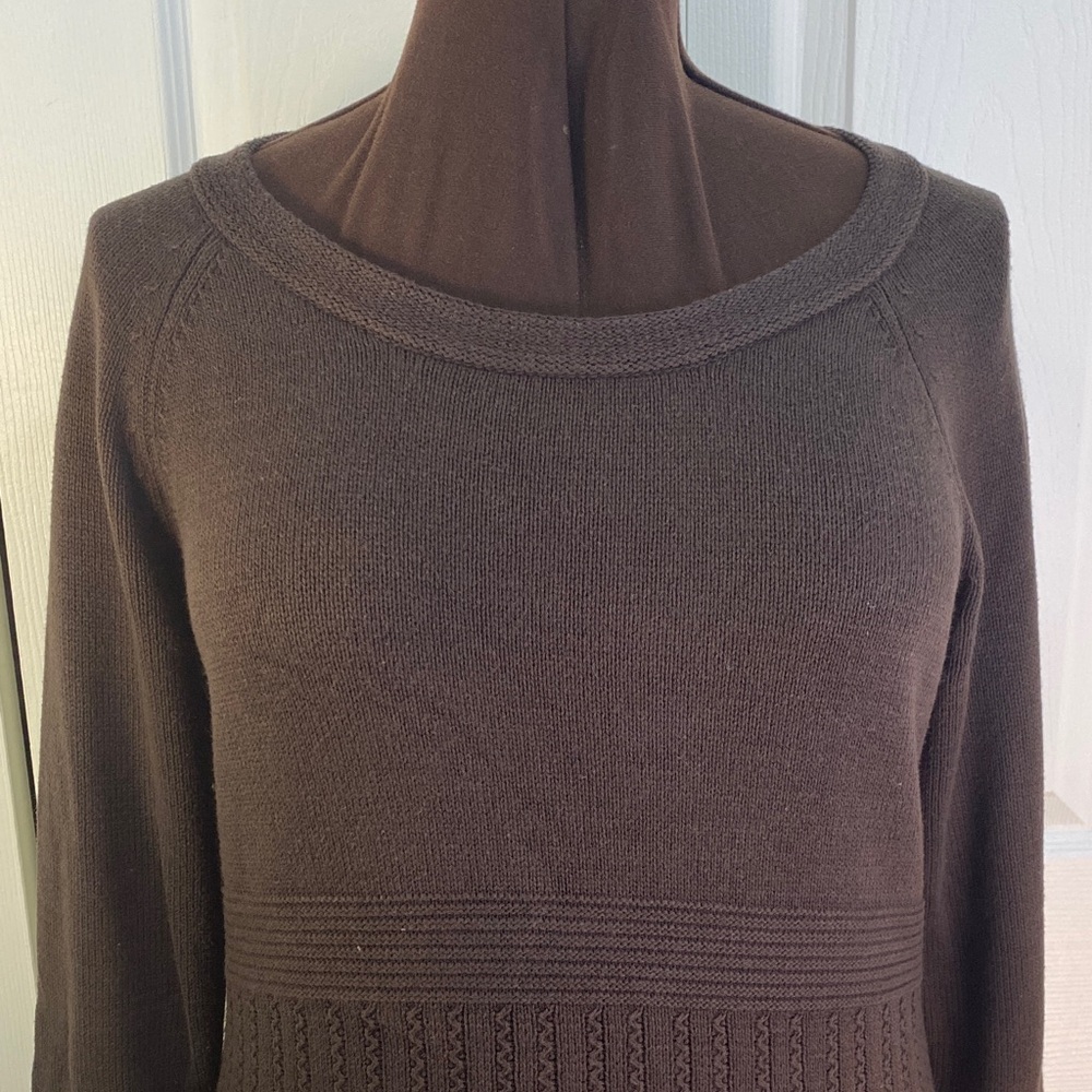 2 for $25 - Vintage Jessica Textured Dark Brown Cotton blend Sweater, XL 18 Plus
